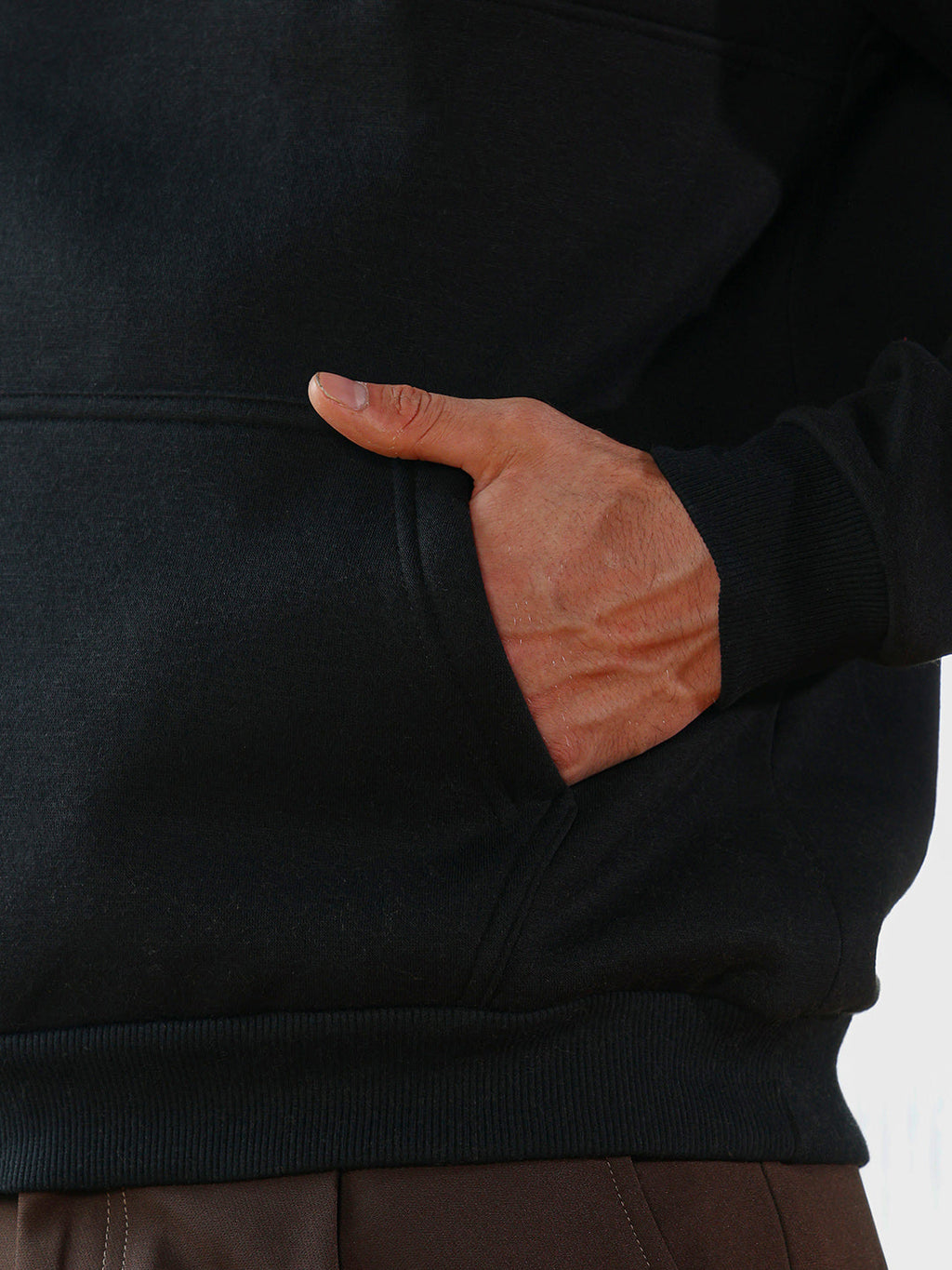 Panel-Stitch Knit Sweatshirt