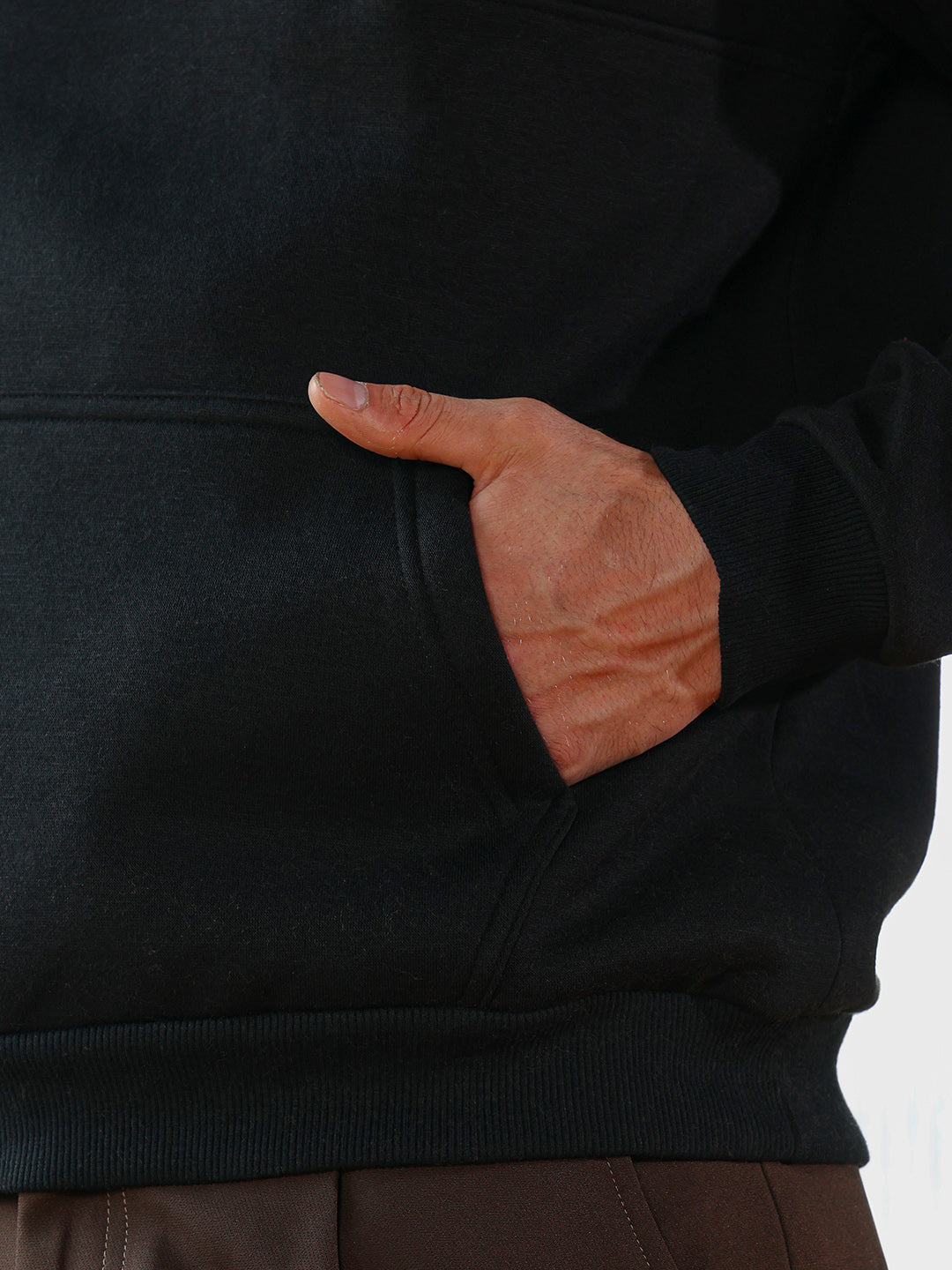 Panel-Stitch Knit Sweatshirt