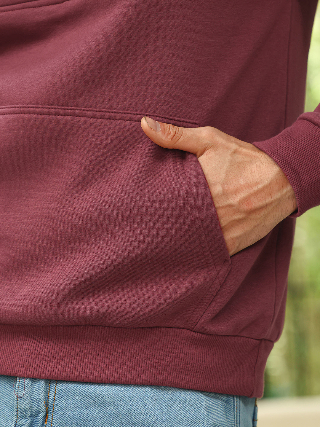 Panel-Stitch Knit Sweatshirt