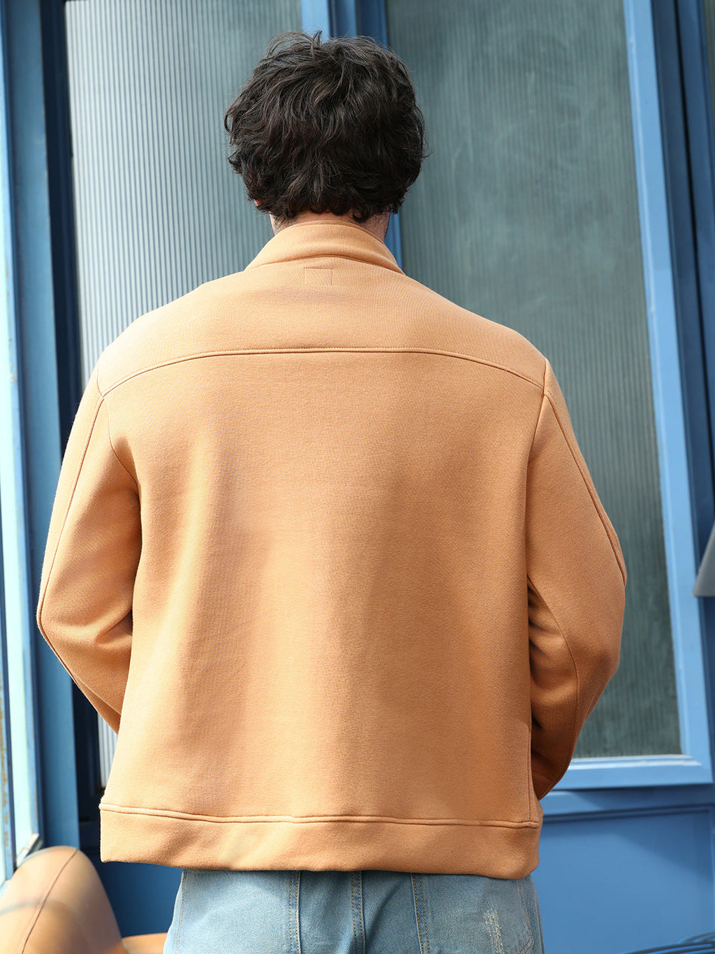Panel-Stitch Knit Jacket