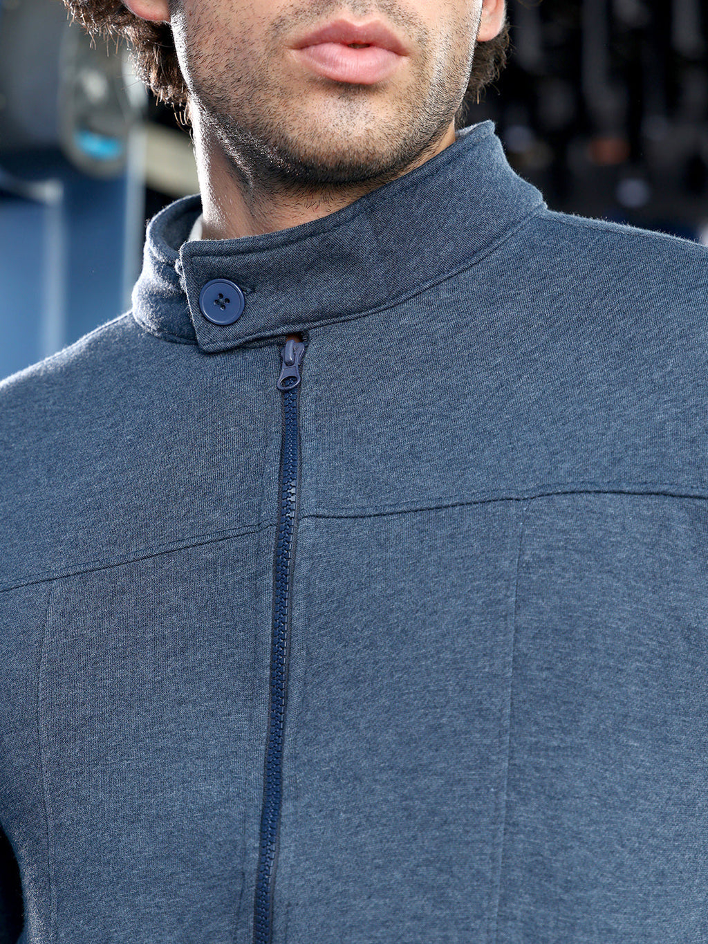 Panel-Stitch Knit Jacket