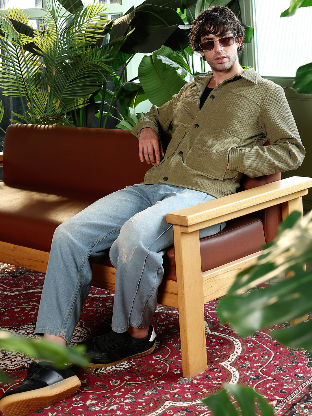 Crease-Tactile Panelled Jacket