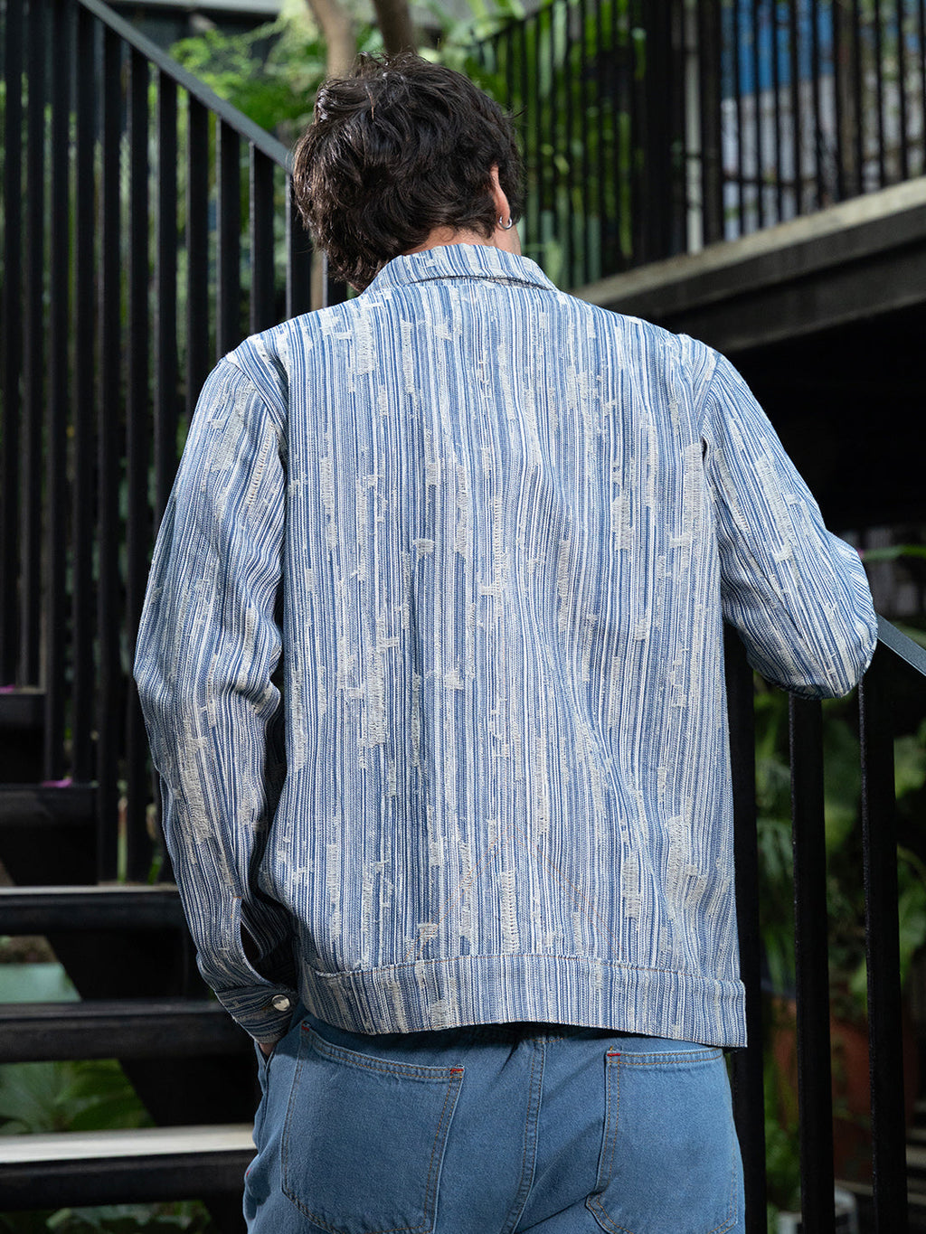 Relaxed Jacquard-Denim Jacket