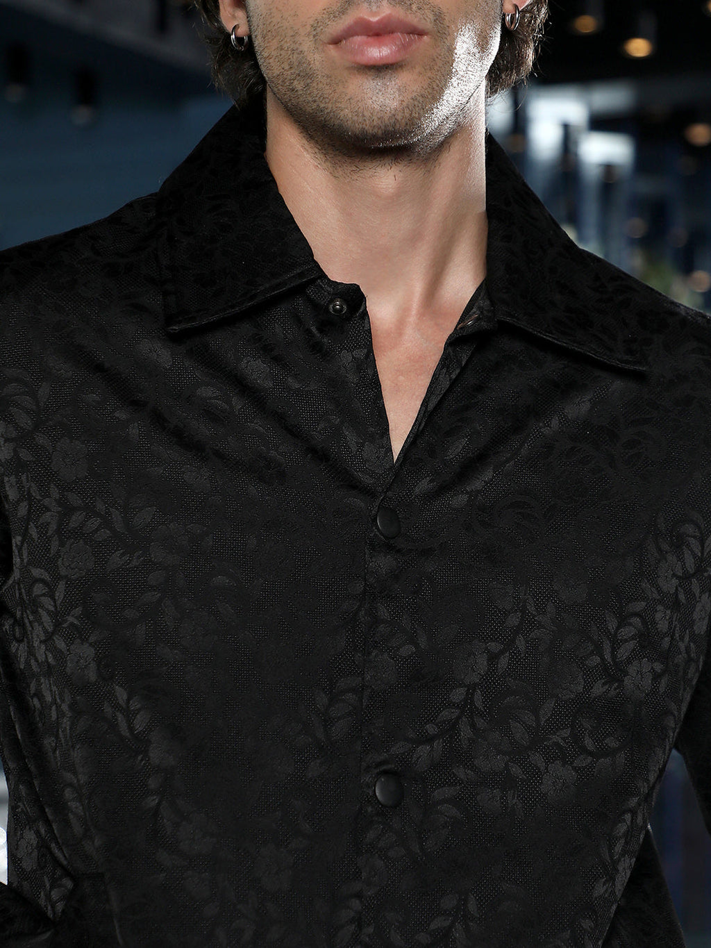 Bloom-Jacquard Bomber Jacket