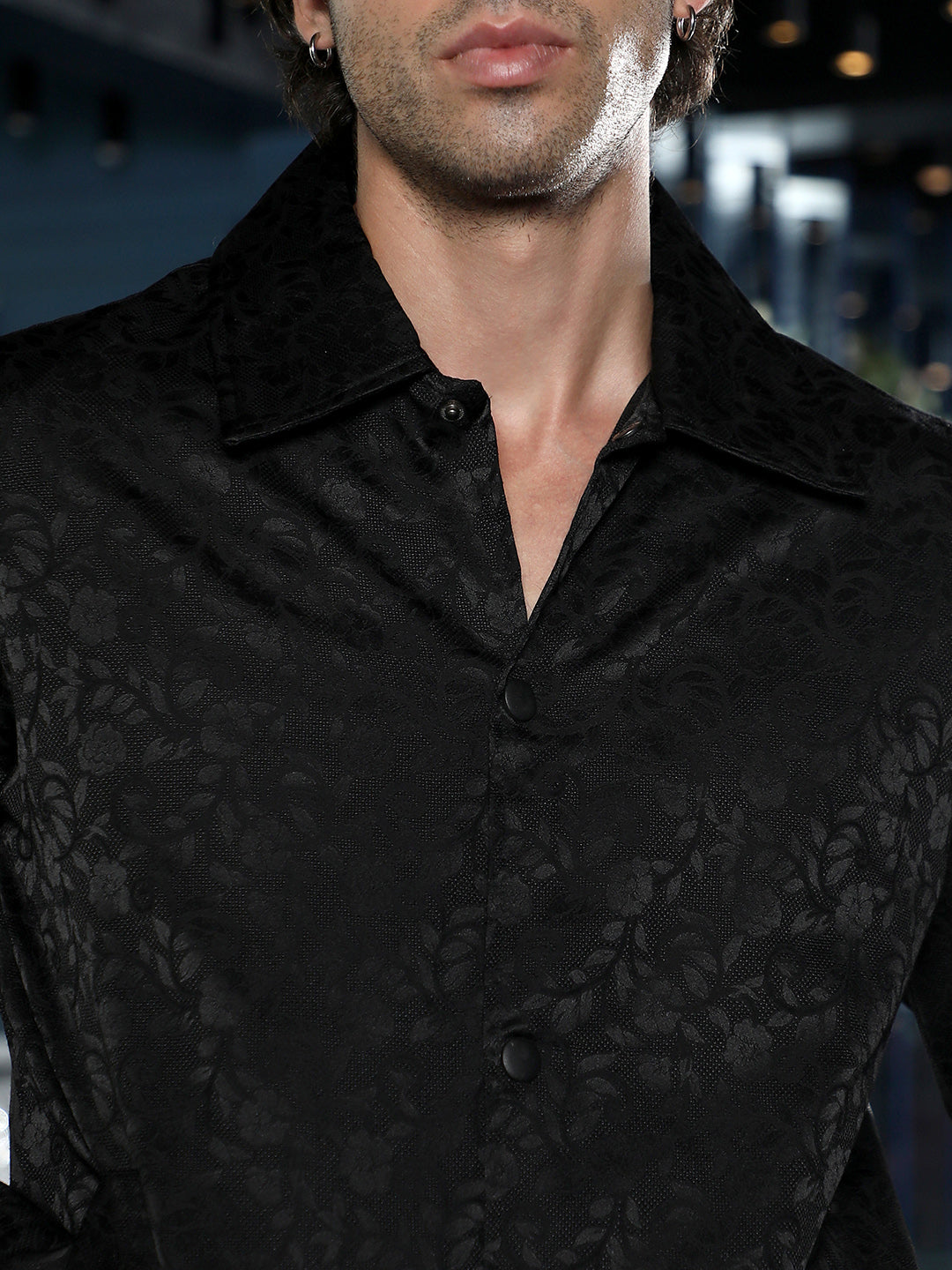 Bloom-Jacquard Bomber Jacket