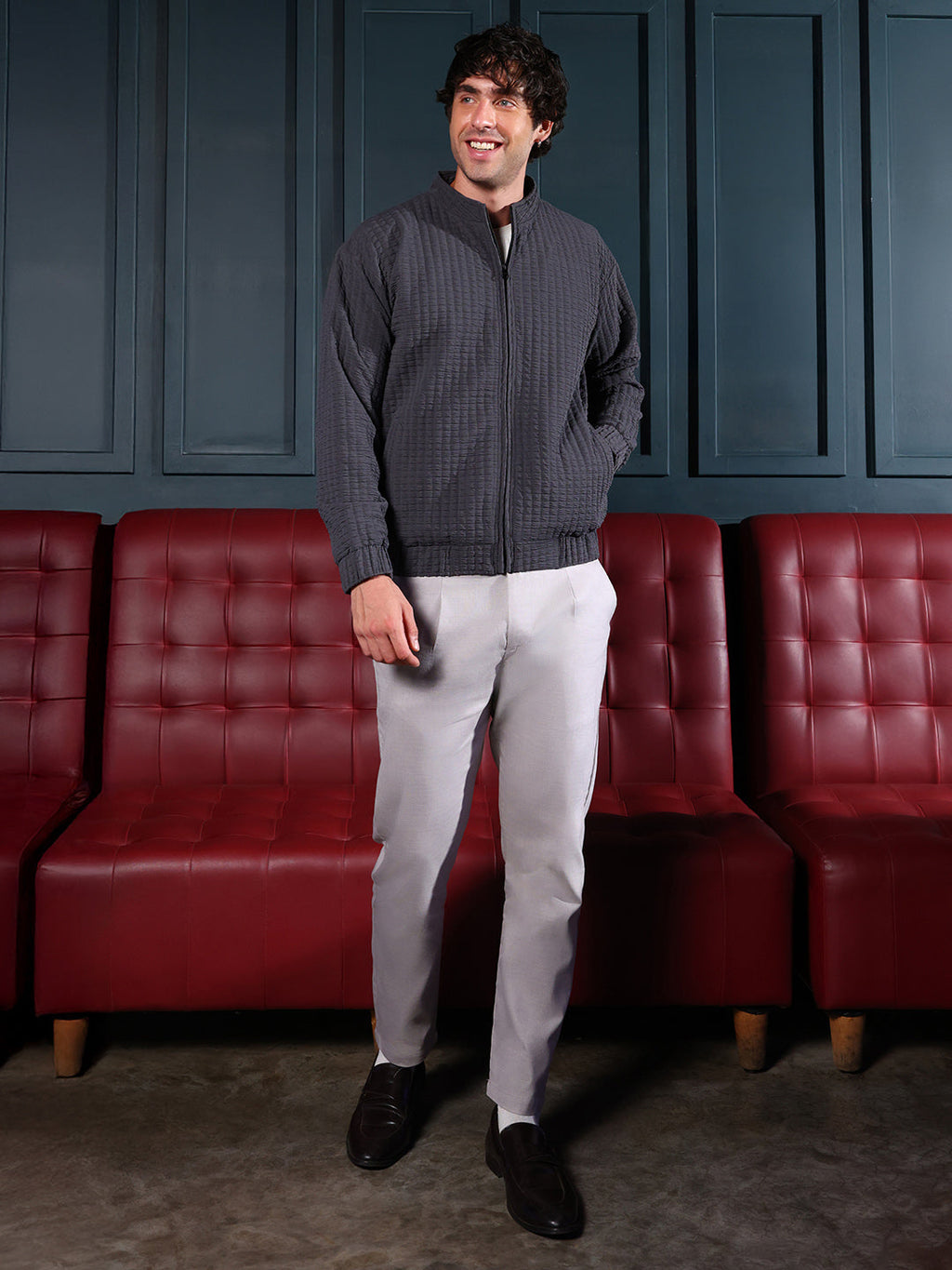 Cubic-Tactile Bomber Jacket