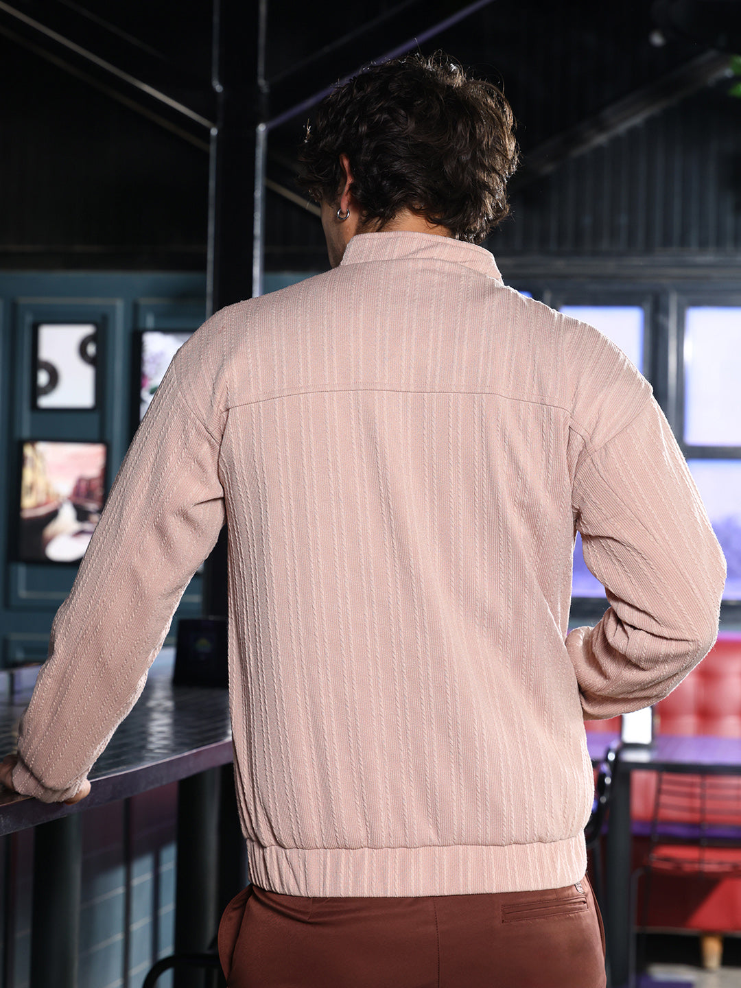 Rope-Tactile Bomber Jacket