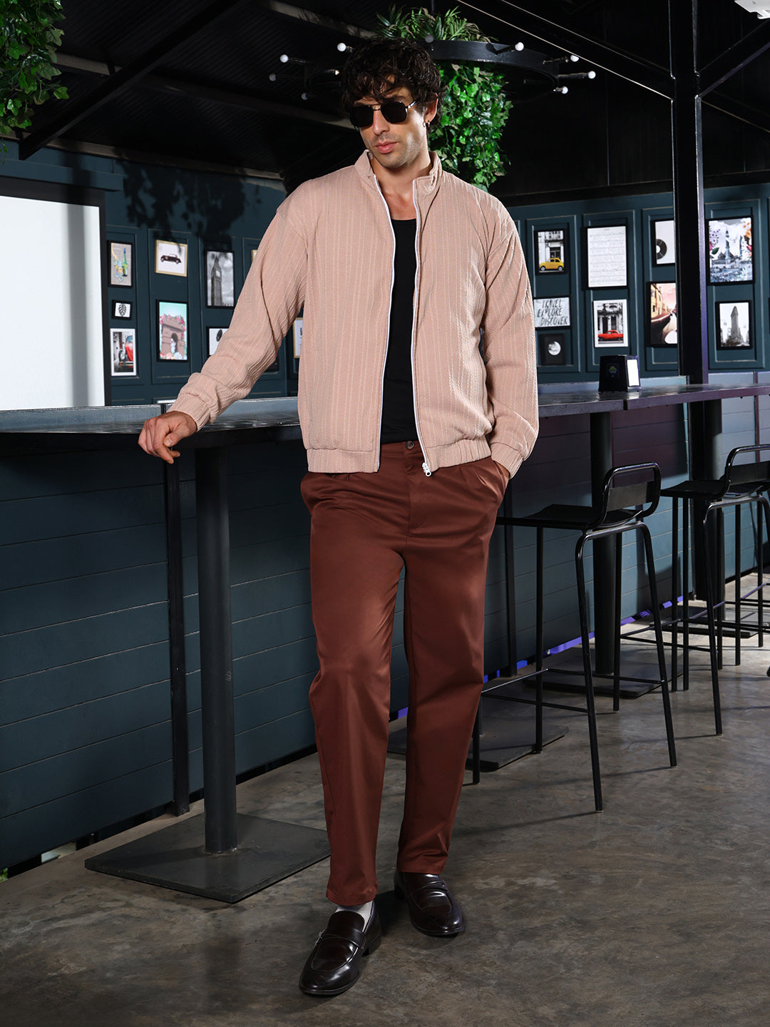 Rope-Tactile Bomber Jacket