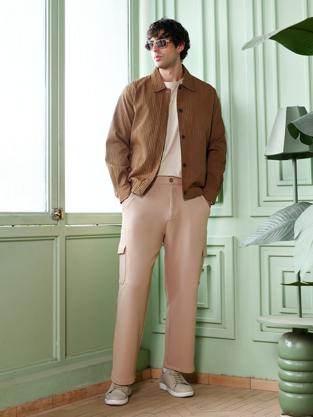 Zip-Front Crushed-Tactile Jacket