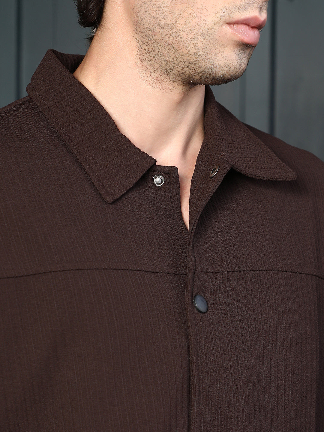 Crease-Tactile Panelled Jacket