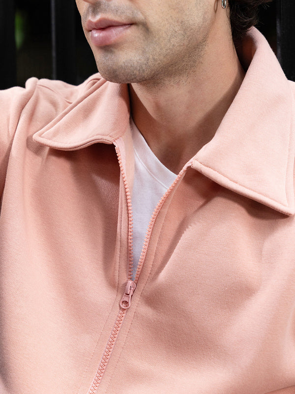 Zip-Front Knit Jacket