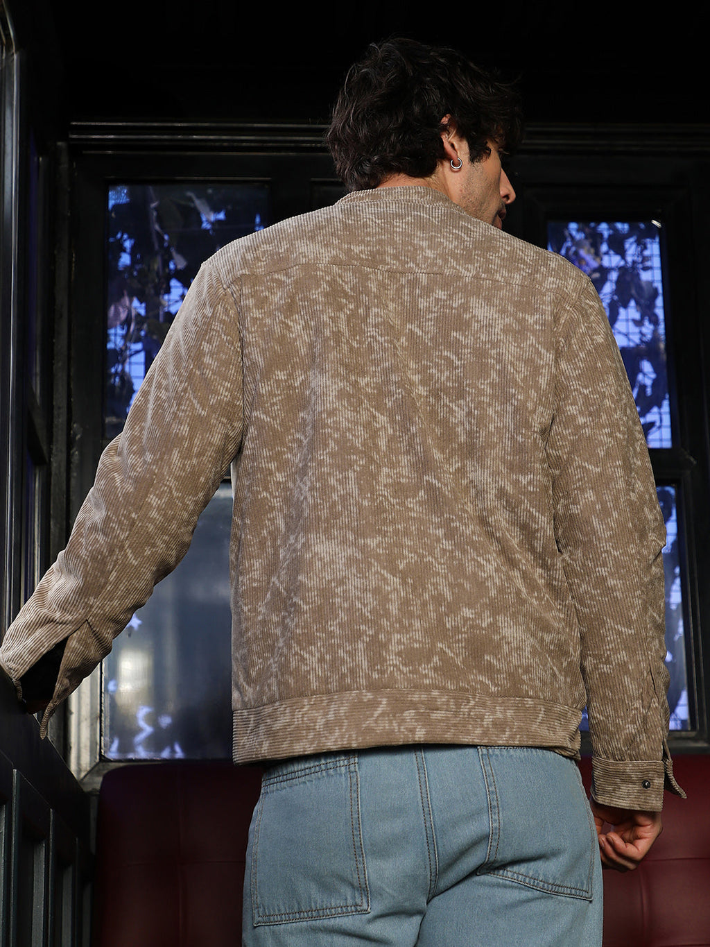 Faded-Corduroy Rider Jacket