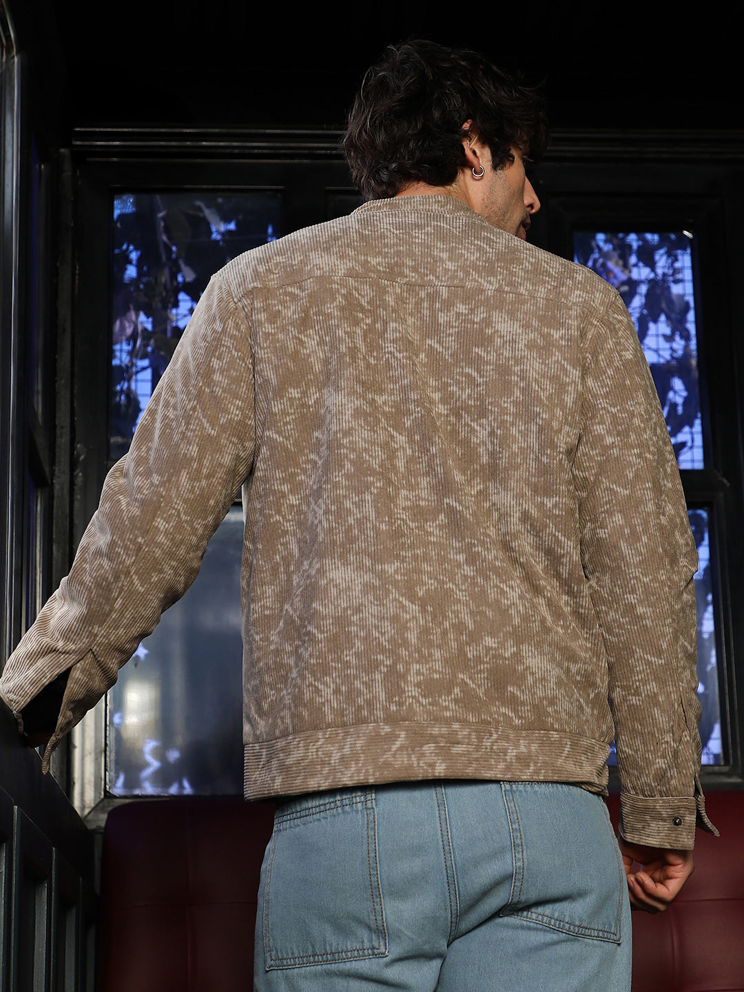 Faded-Corduroy Rider Jacket