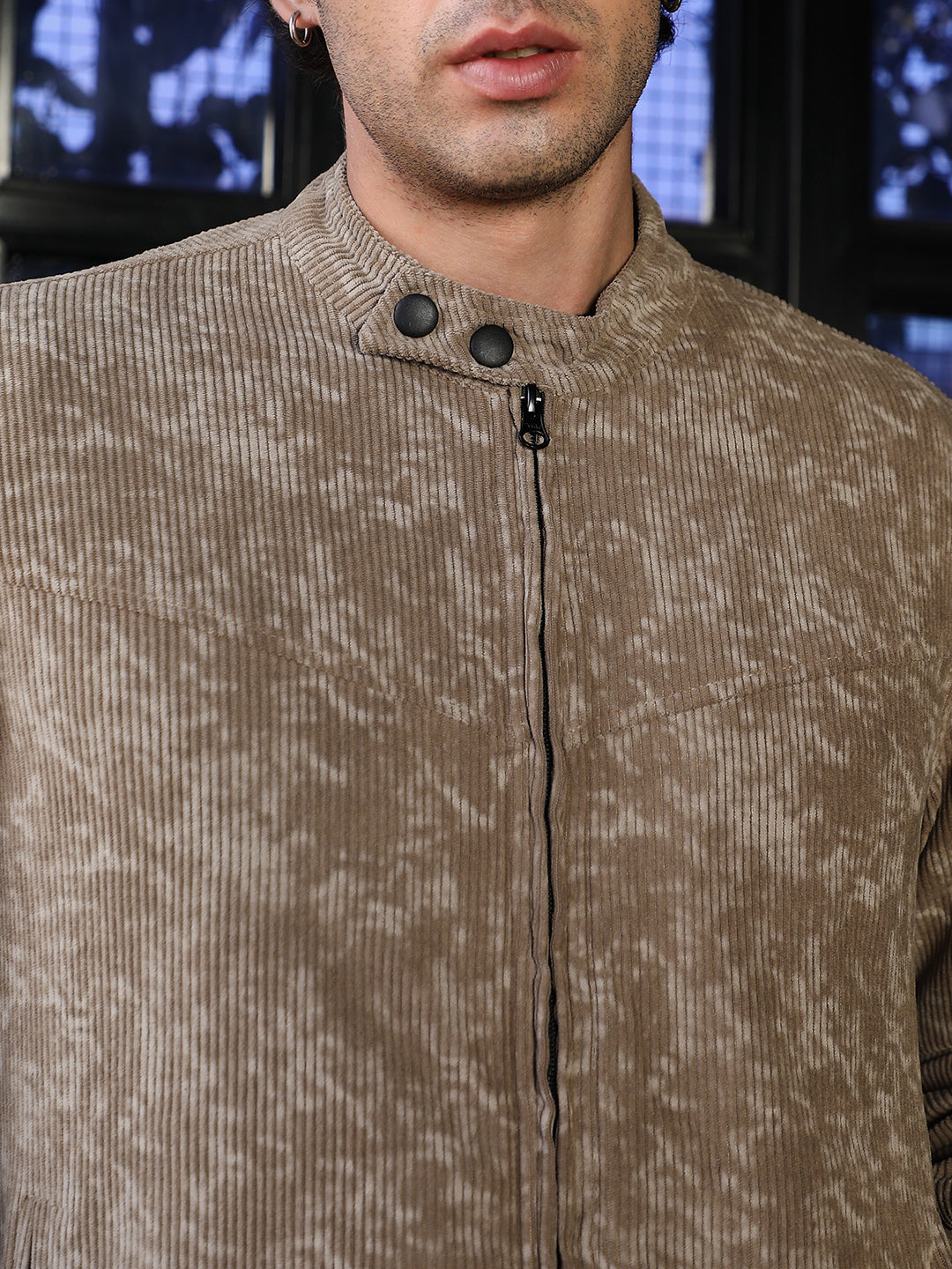 Faded-Corduroy Rider Jacket