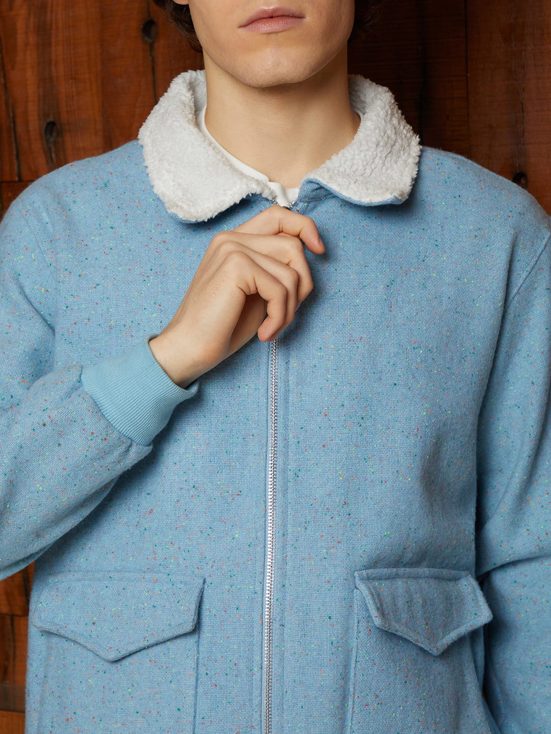 Fleece-Lined Zip-Front Jacket