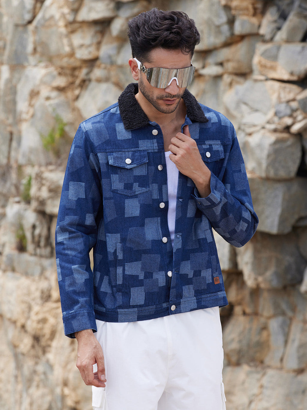 Bar Striped Quilted Jacket