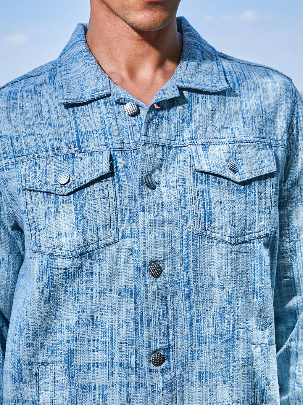 Heavily Washed Denim Jacket