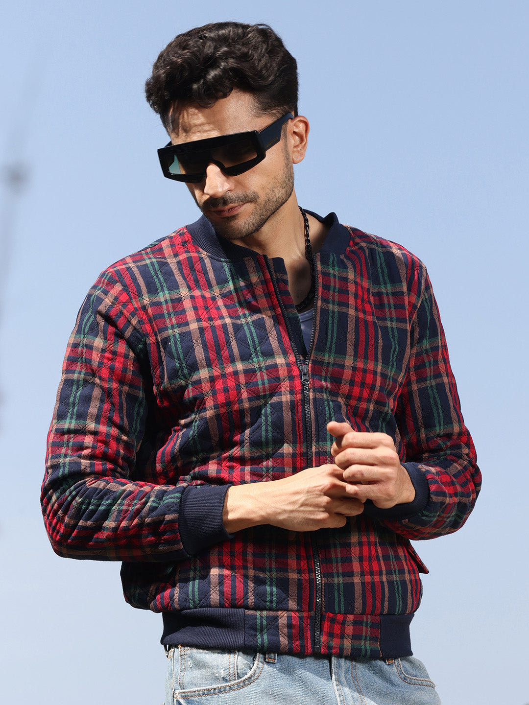 Tartan Plaid Bomber Jacket