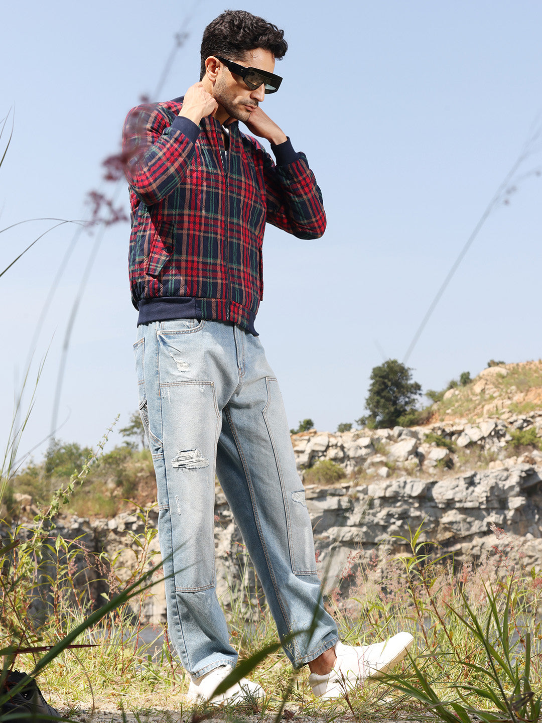 Tartan Plaid Bomber Jacket