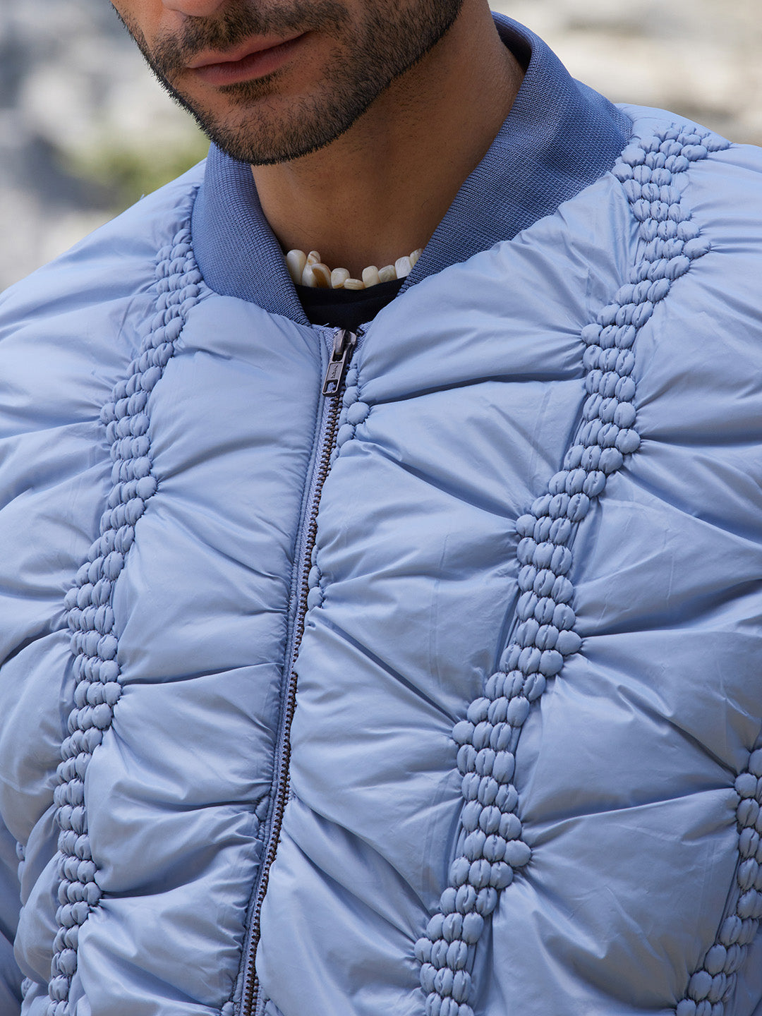 Braided Crease Puffer Jacket