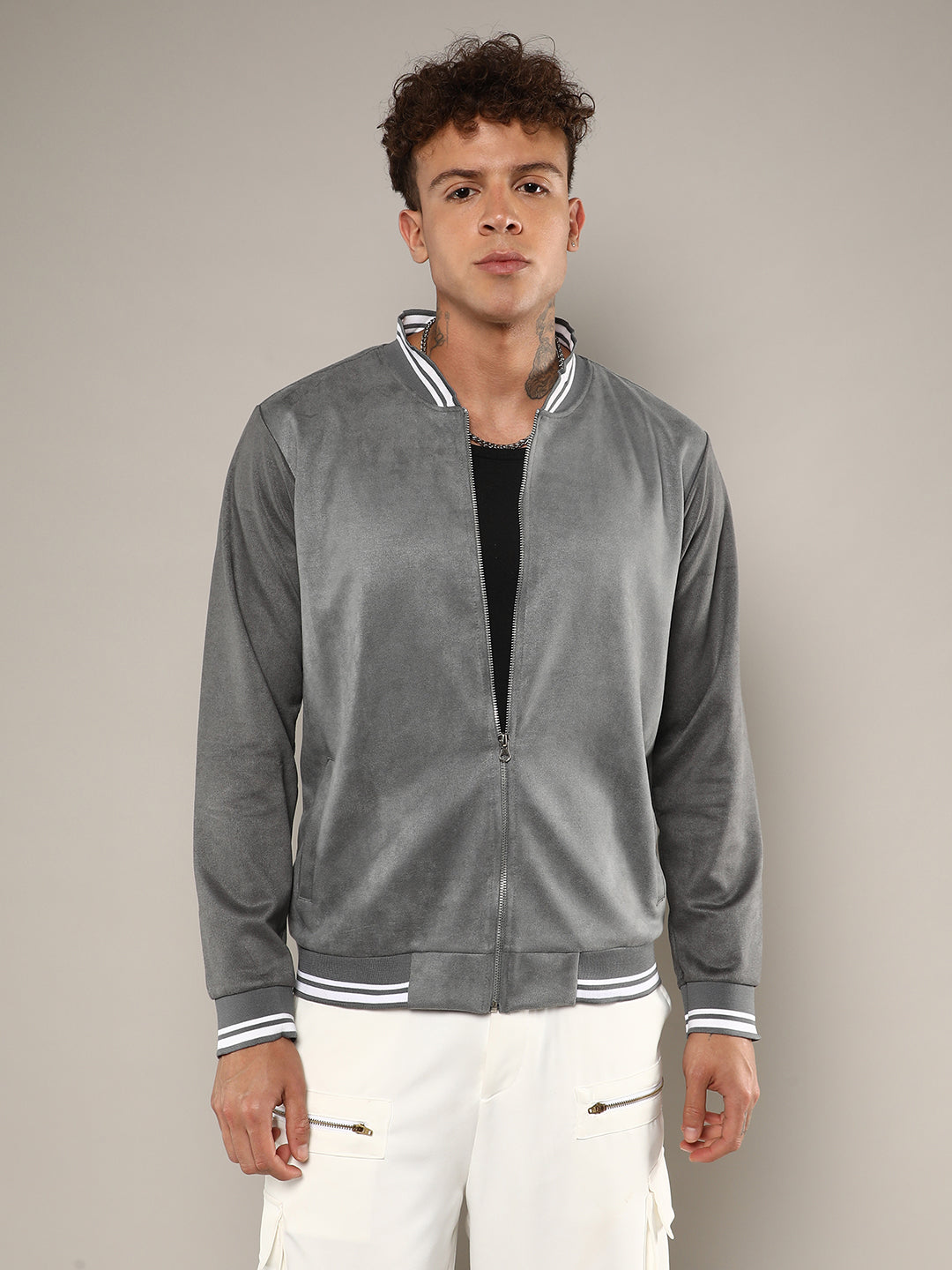 Zip-Front Baseball Jacket