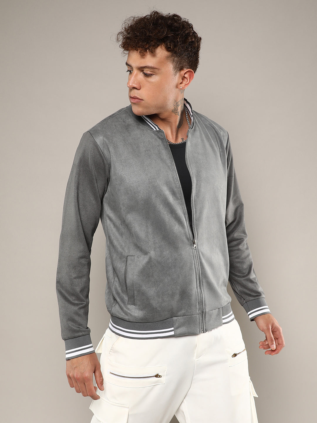 Zip-Front Baseball Jacket