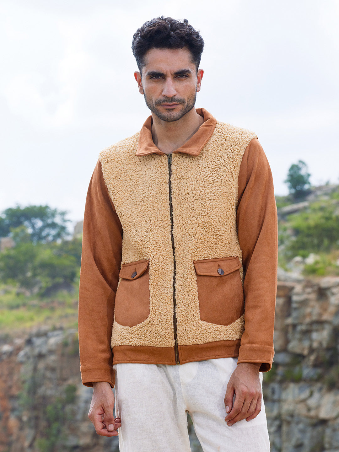 Contrast Sherpa Jacket