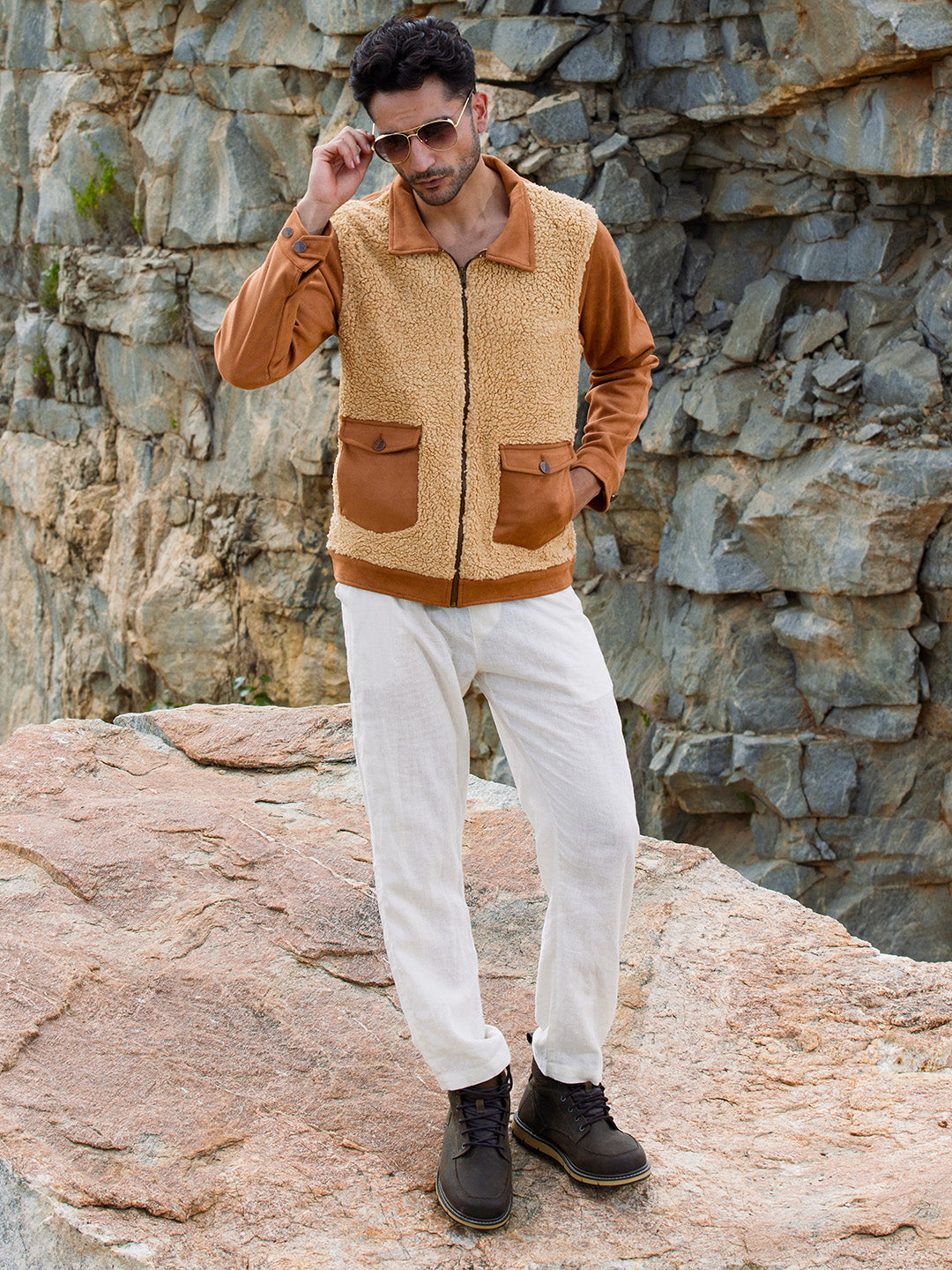 Contrast Sherpa Jacket