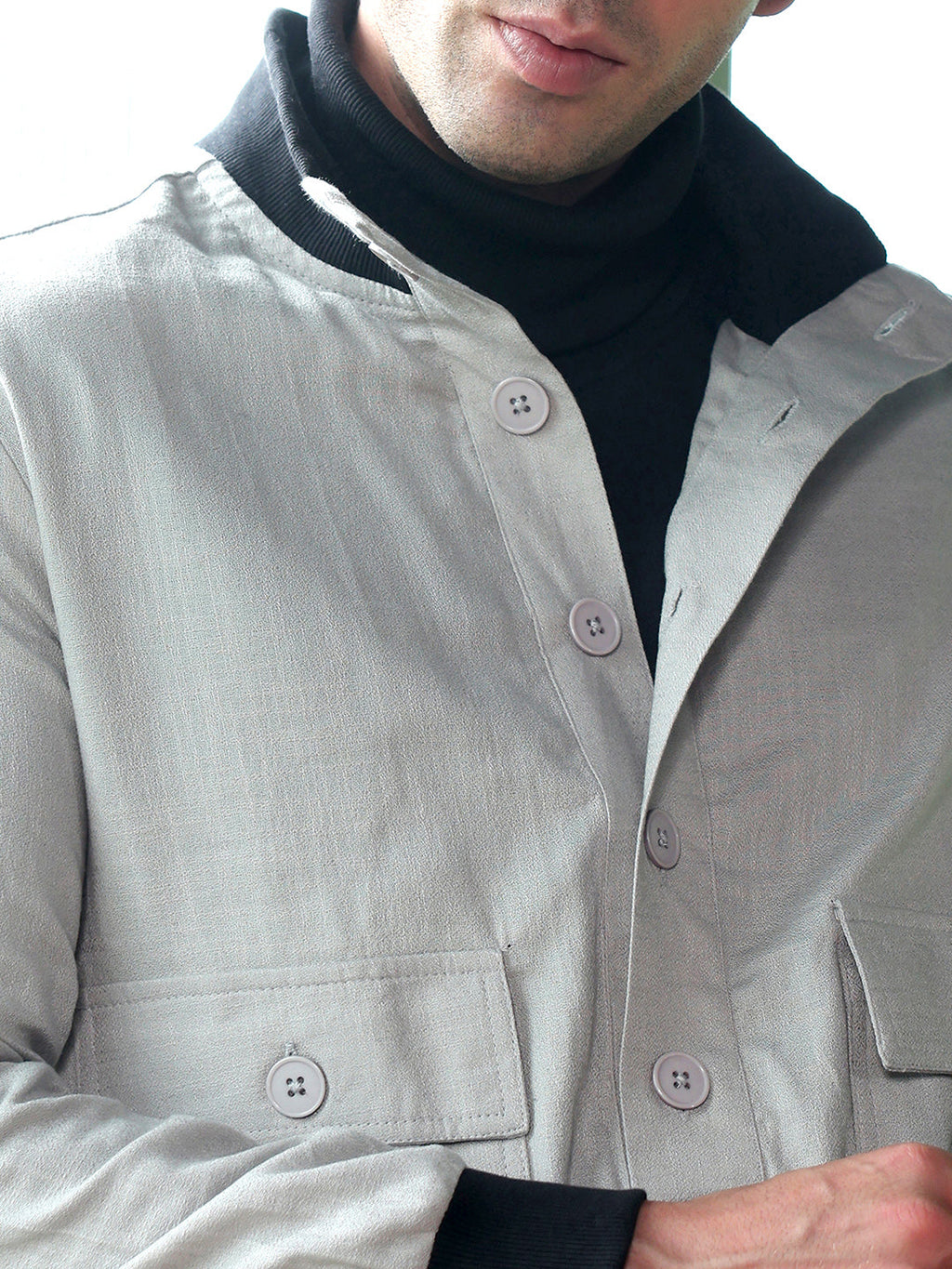 Tactile-Utility Bomber Jacket