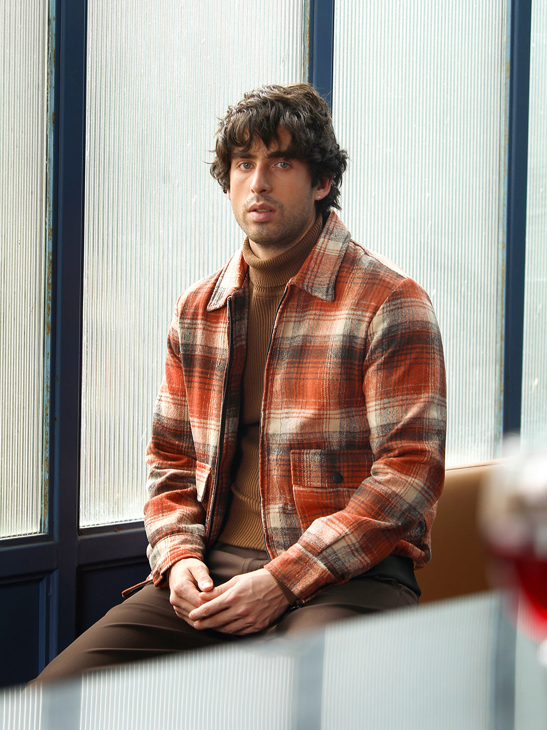 Zip-Front Plaid Jacket