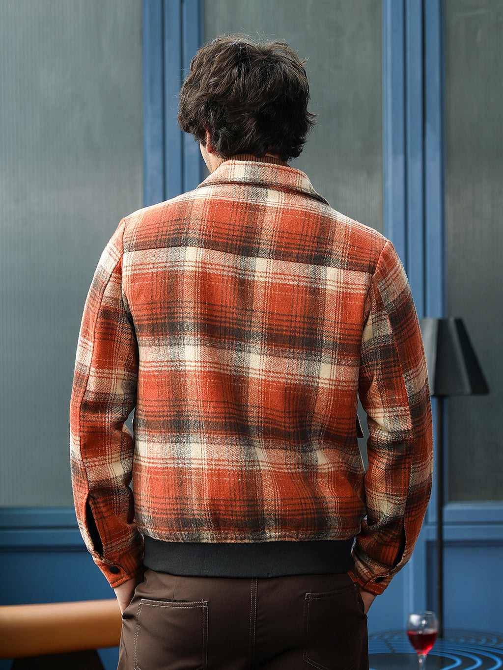 Zip-Front Plaid Jacket