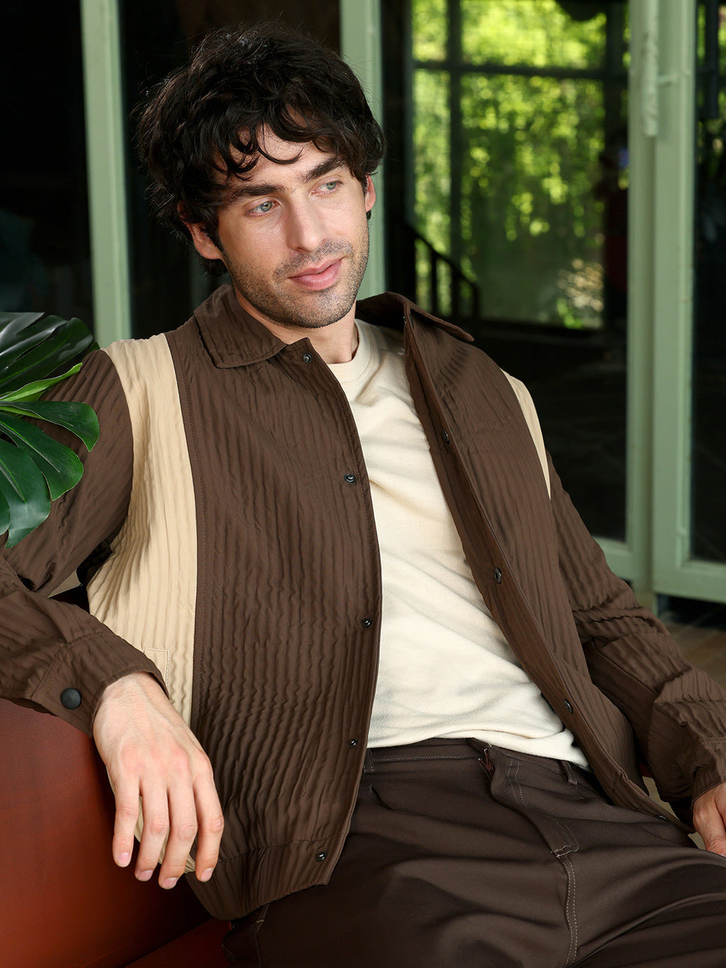 Panelled Crease-Tactile Jacket