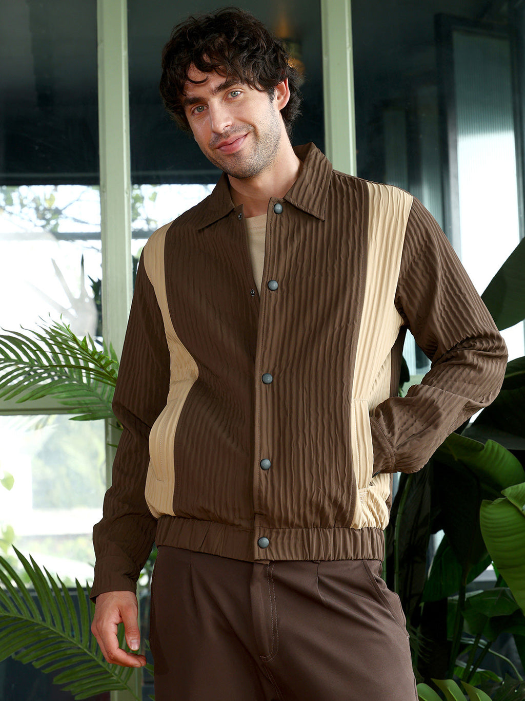 Panelled Crease-Tactile Jacket