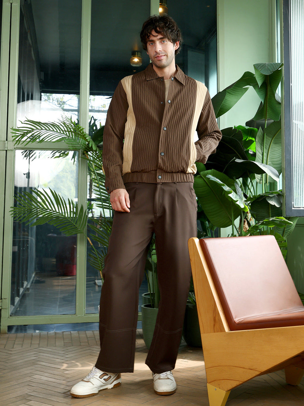 Panelled Crease-Tactile Jacket