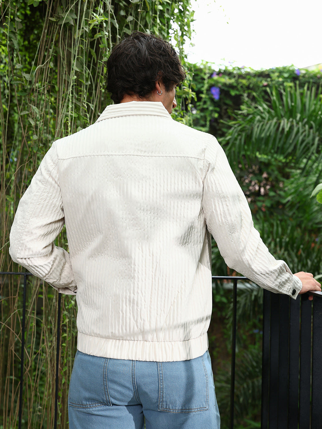 Panelled Crease-Tactile Jacket