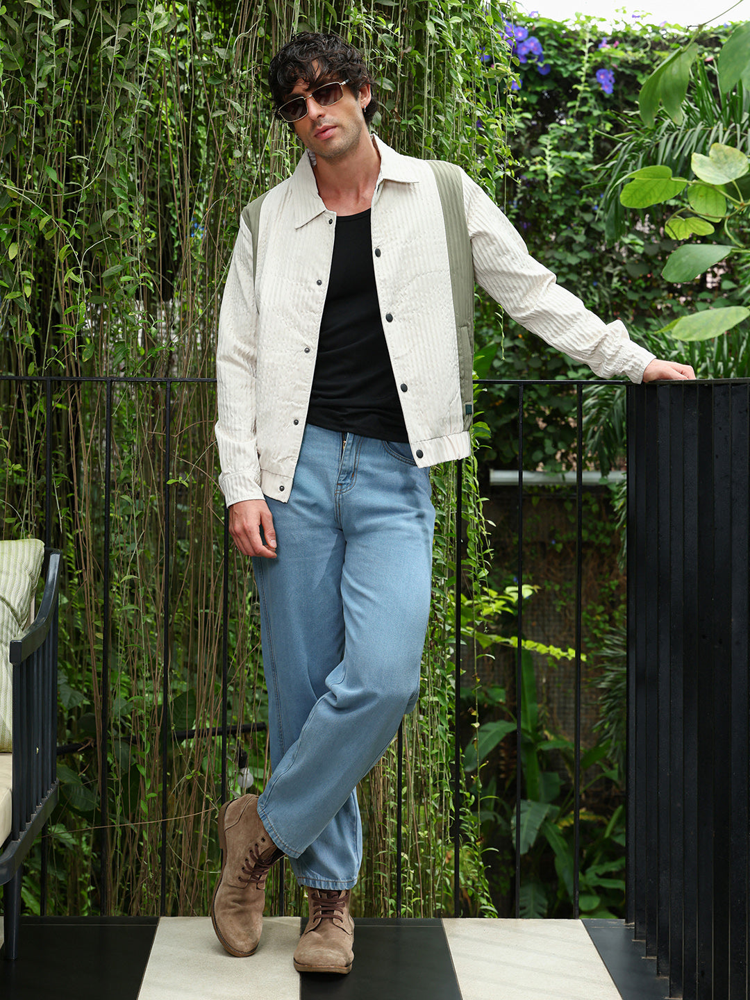 Panelled Crease-Tactile Jacket