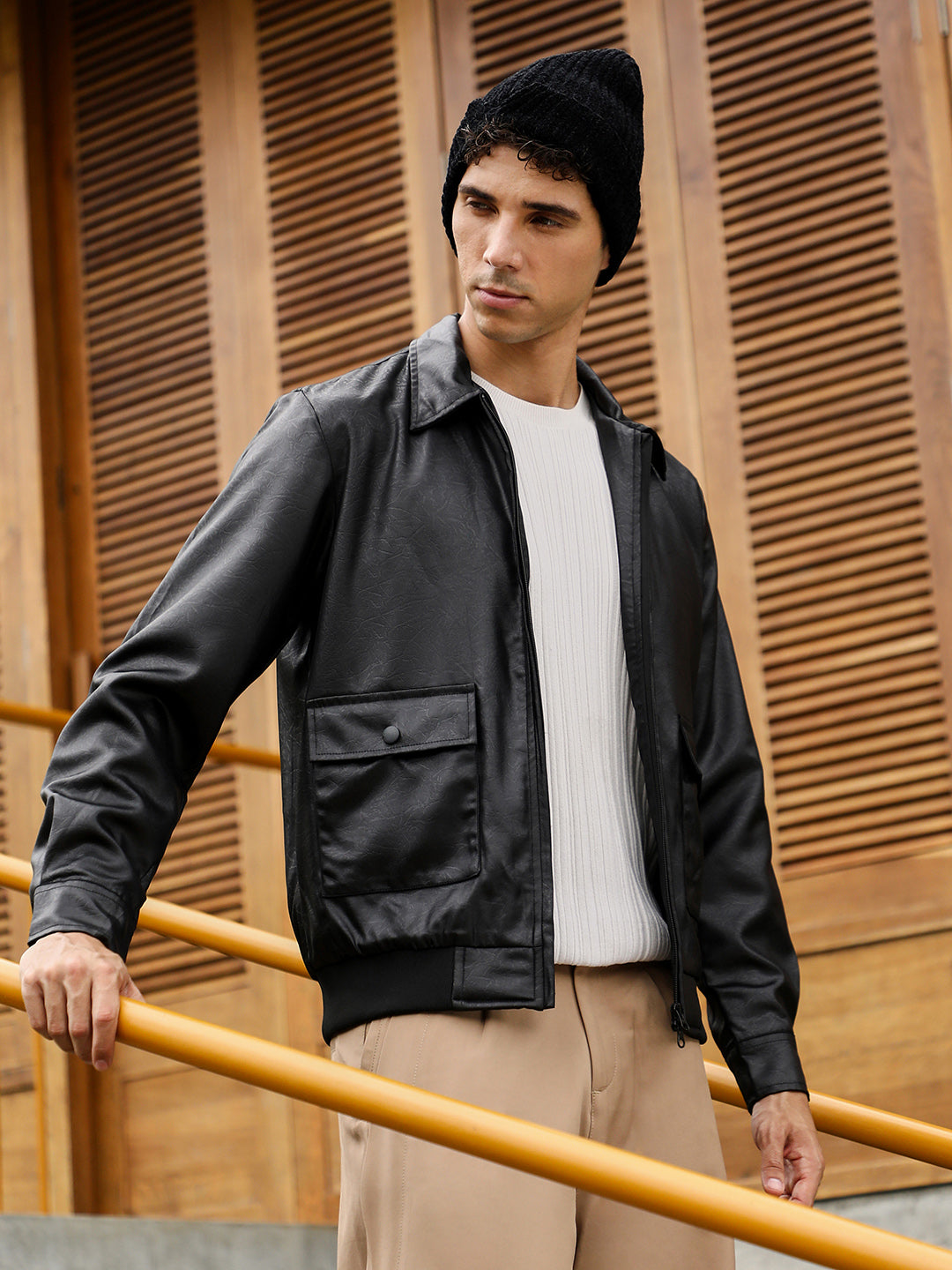 Zip-Front Embossed Jacket