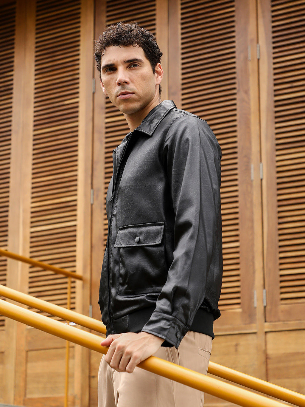 Zip-Front Embossed Jacket