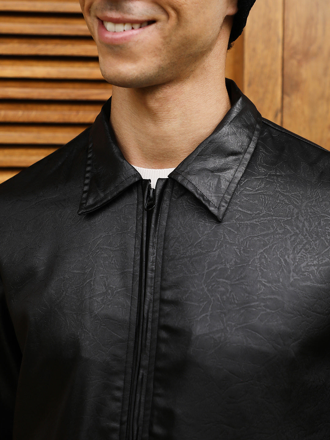 Zip-Front Embossed Jacket