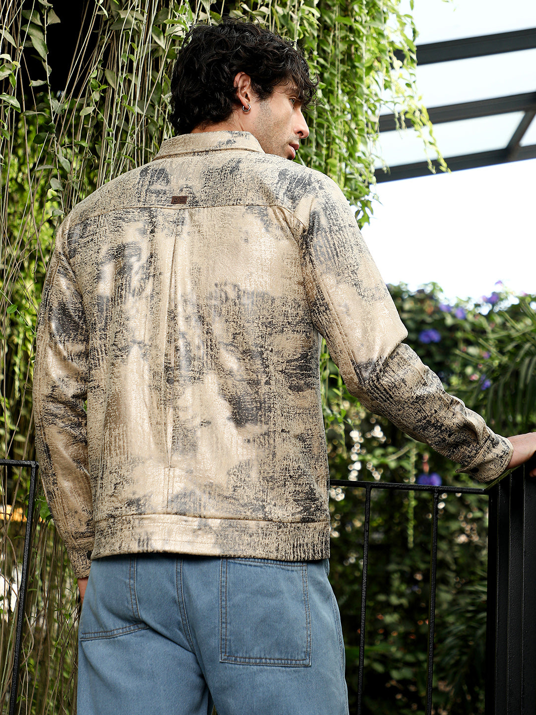 Reptilia-Jacquard Bomber Jacket