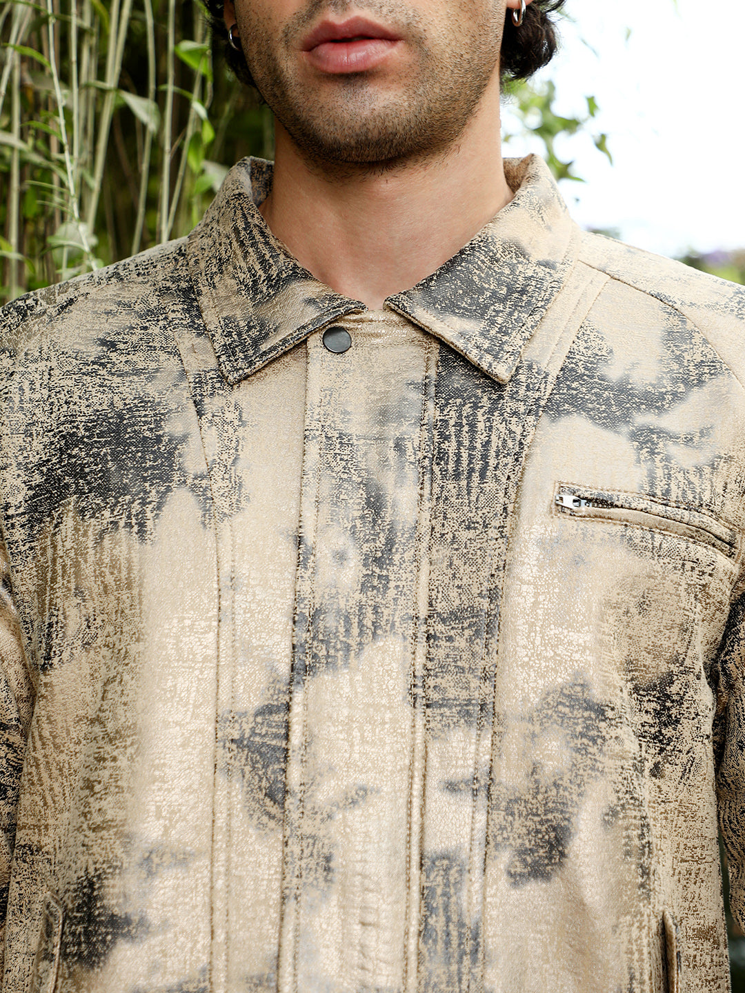 Reptilia-Jacquard Bomber Jacket