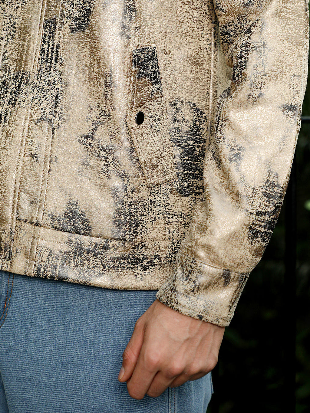 Reptilia-Jacquard Bomber Jacket