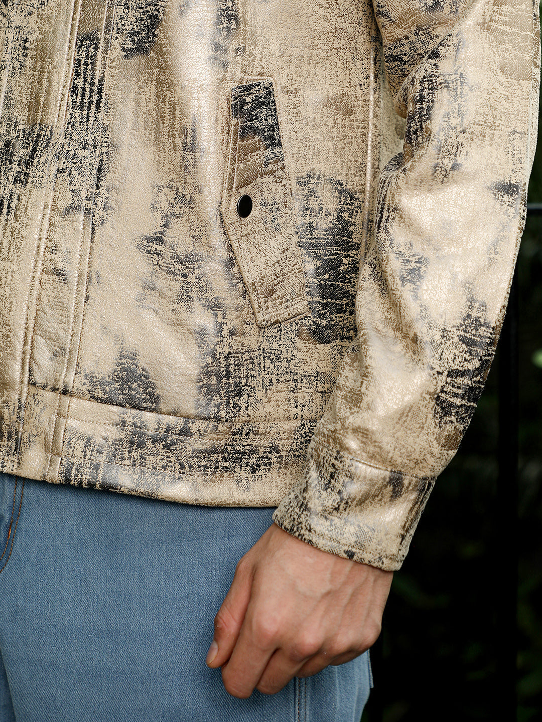 Reptilia-Jacquard Bomber Jacket