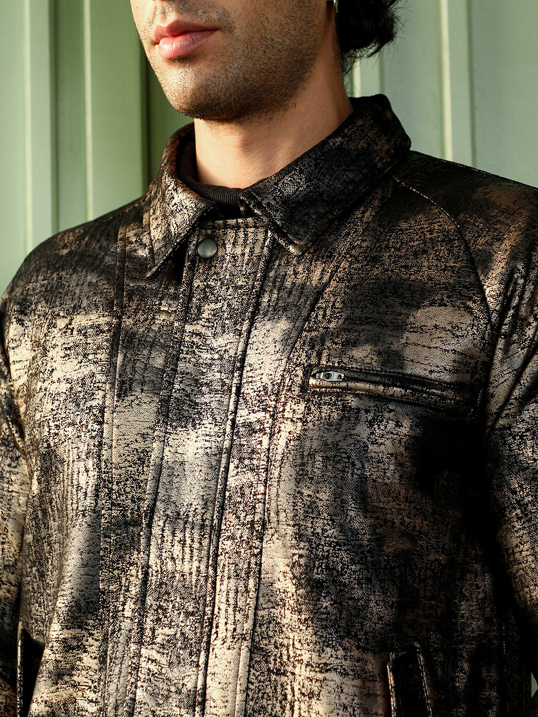 Reptilia-Jacquard Bomber Jacket