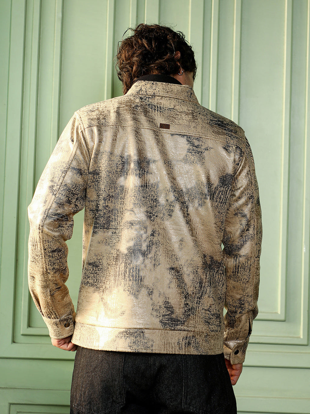 Reptilia-Jacquard Zip-Front Jacket