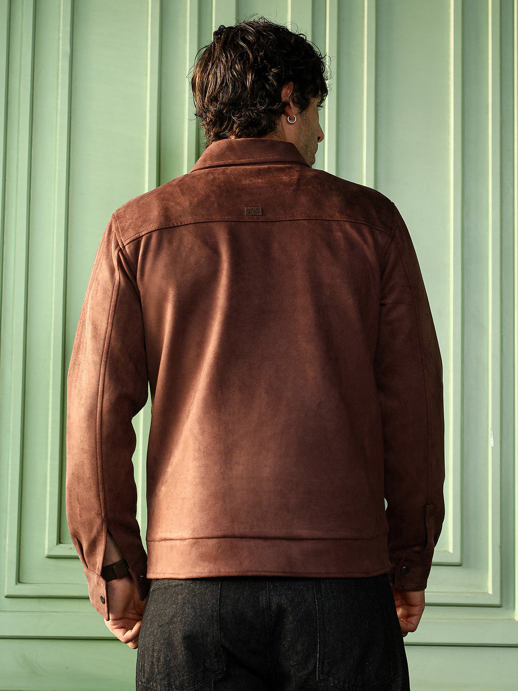 Suede Zip-Front Jacket