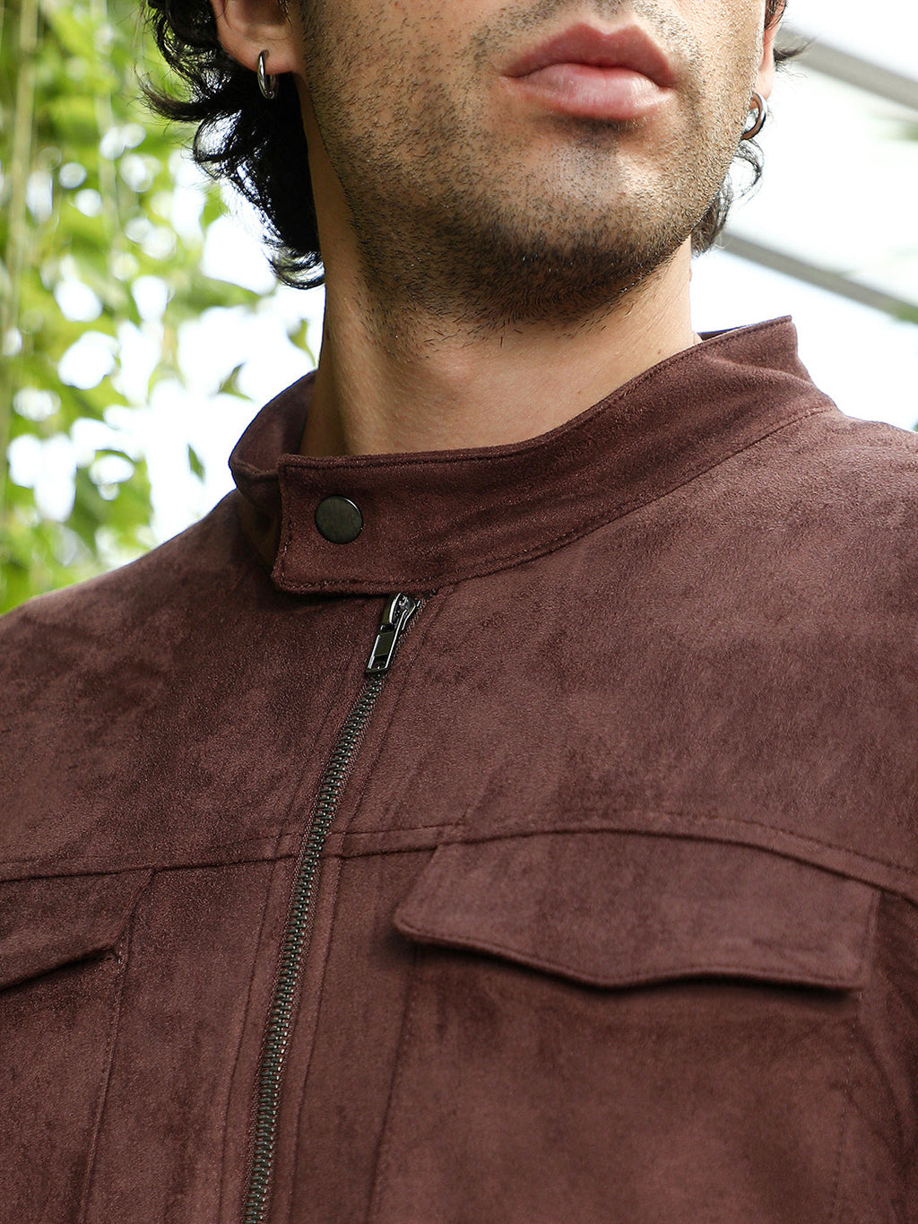 Solid Utility-Suede Rider Jacket