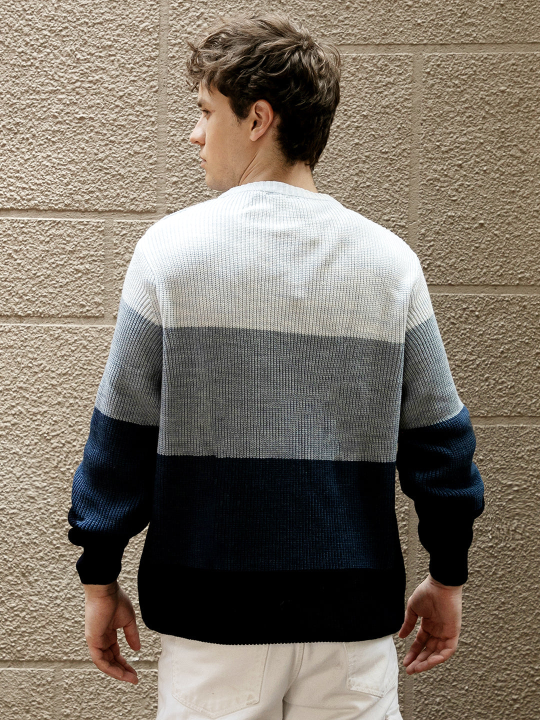 Contrast Panel Sweater