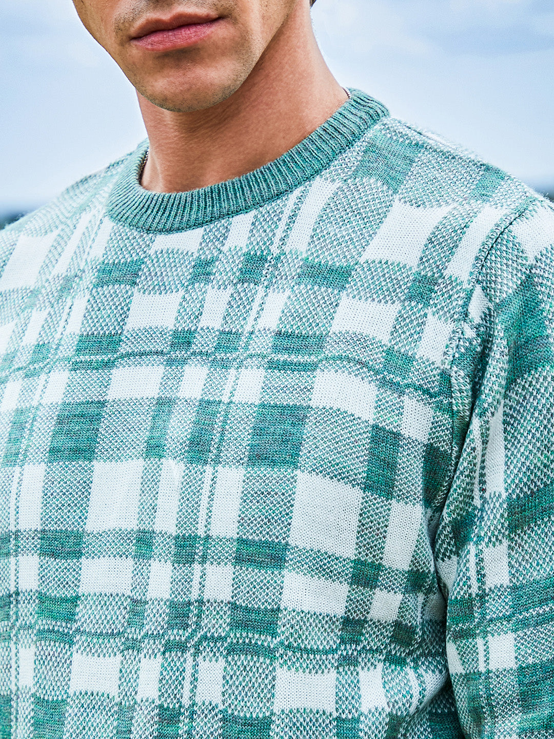 Men's Tartan Plaid Pullover Sweater