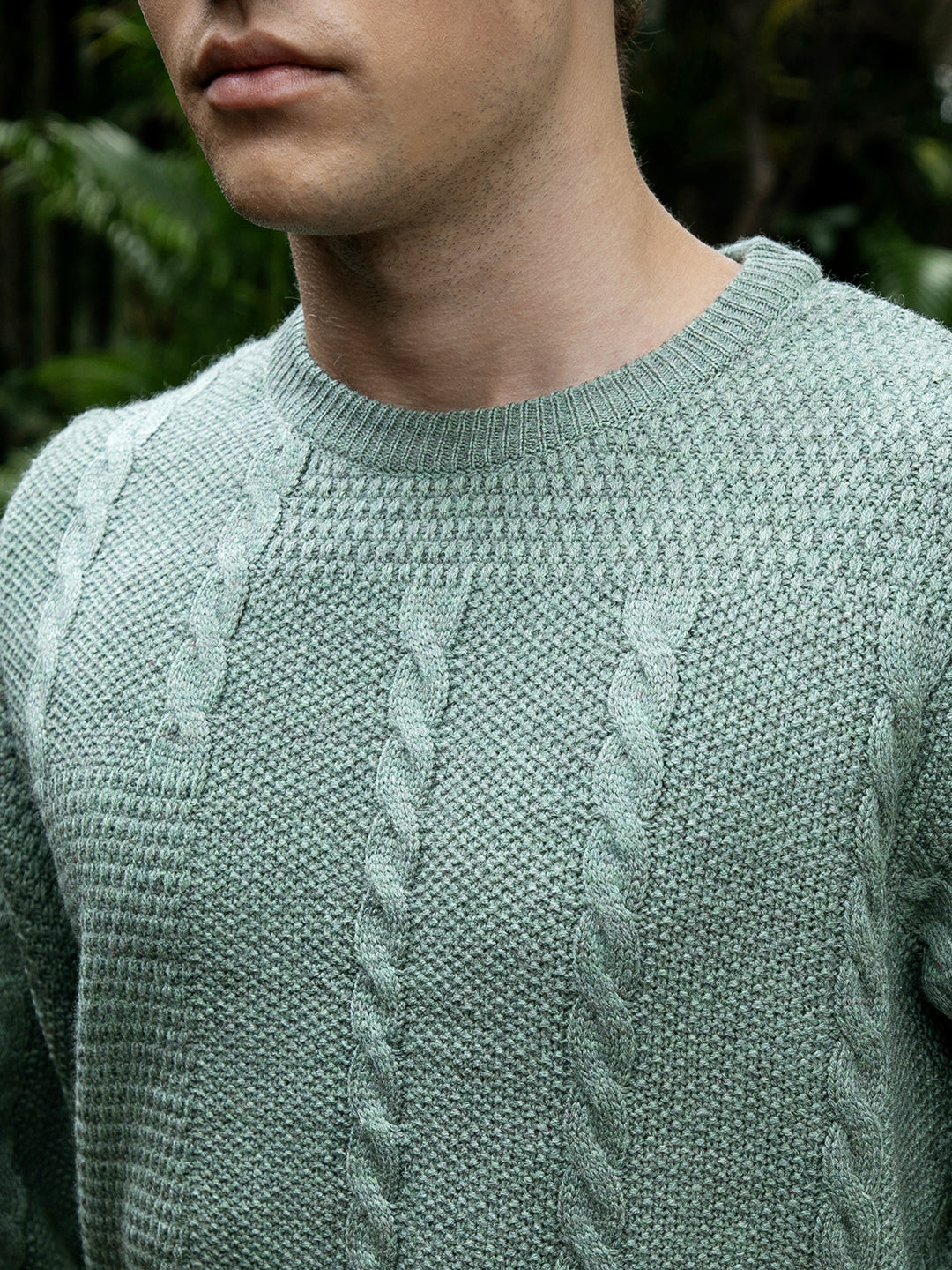 Twist-Knit Pullover Sweater